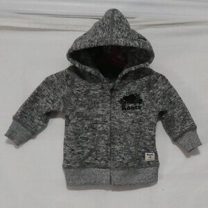 BABY ROOTS - Canada | small (3-6 months) | Salt and Pepper Zip-Up Hoodie | NWOT